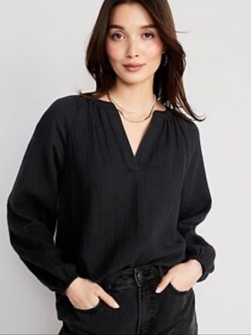 NWT Old Navy Split-Neck
Gauzy Blouse